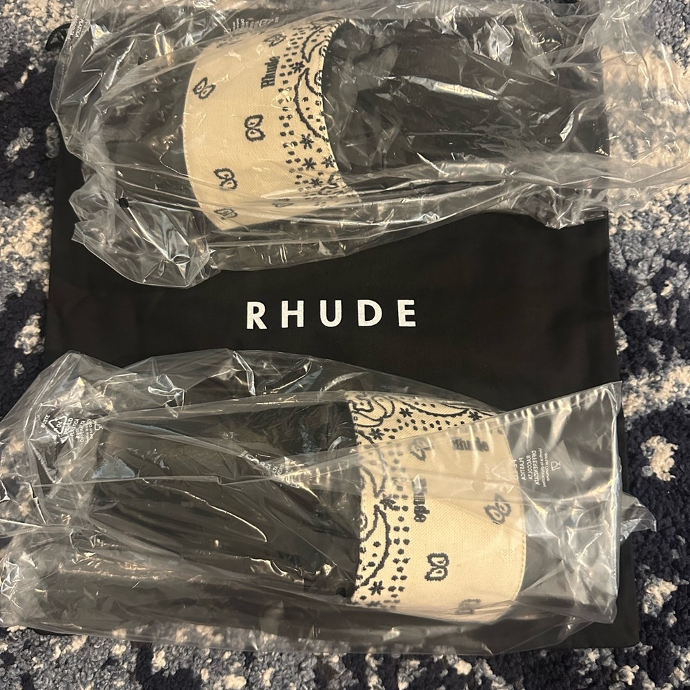 Rhude Paisley Slides